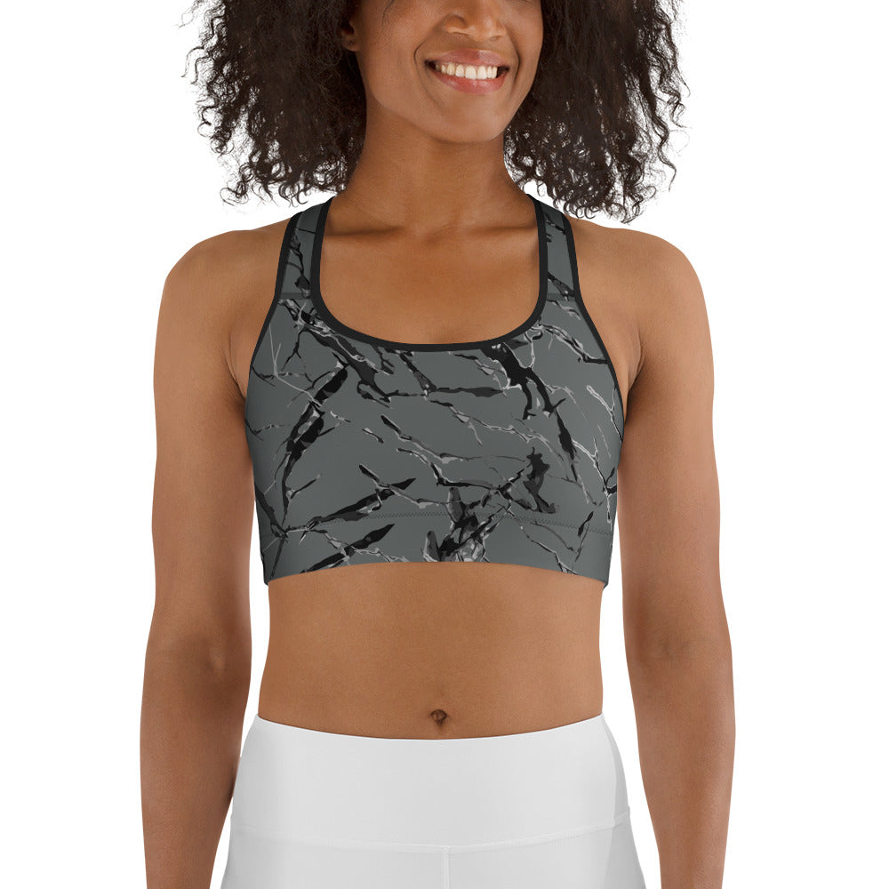 Sports bra Grey Marble